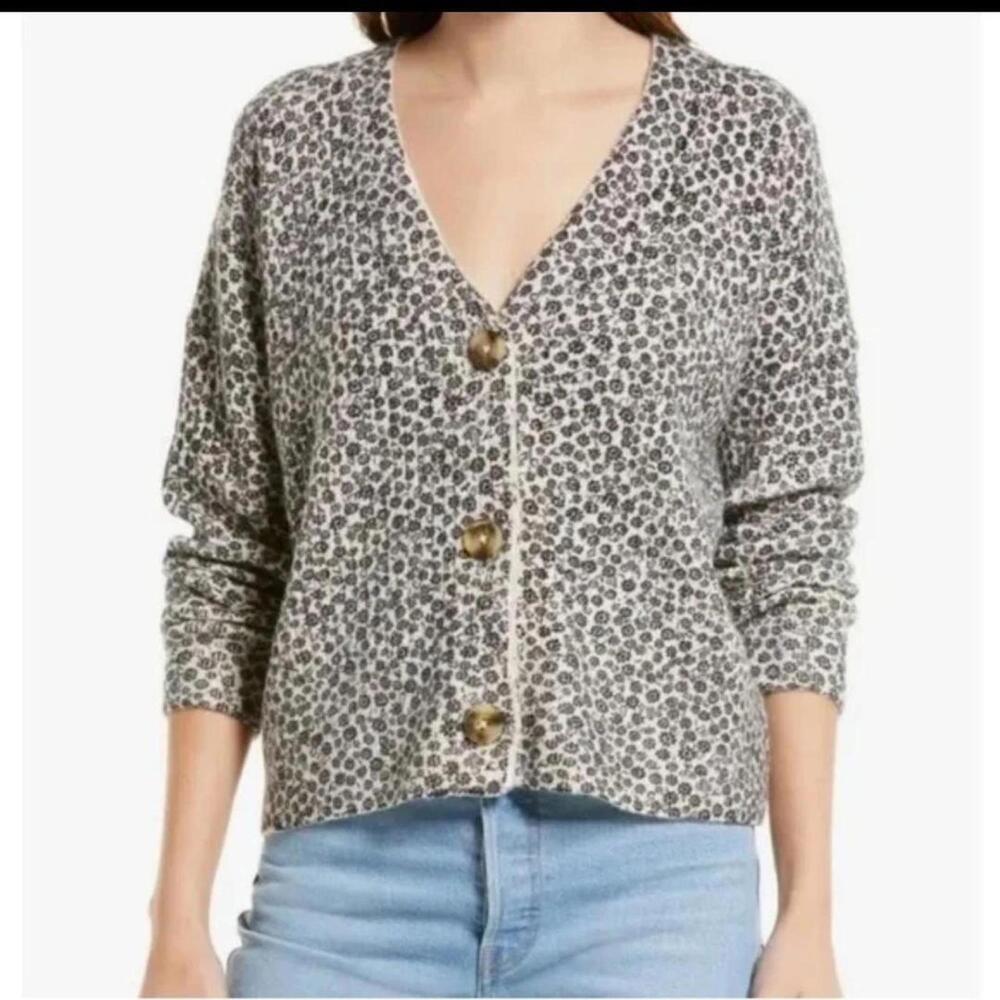 Madewell Women's Black and White Cardigan